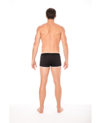 Mini-Pants noir échancré avec zip 